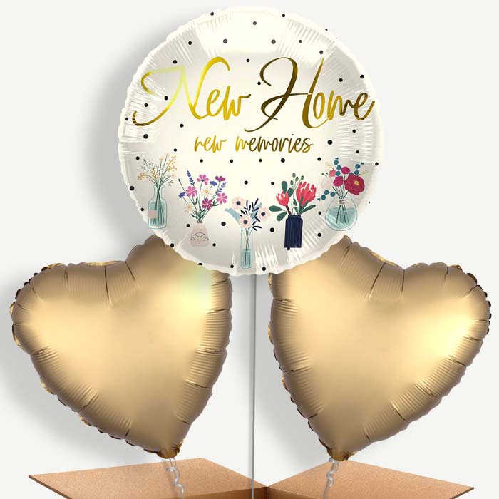New Home Floral Print Bunch of Balloons (Trio) | Party Save Smile