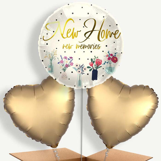 New Home Floral Print Bunch of Balloons (Trio) | Party Save Smile