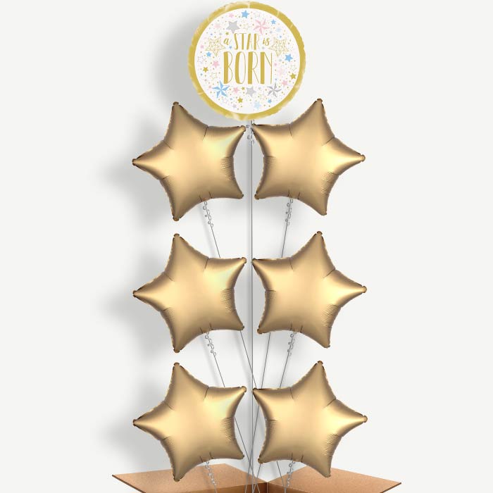 A Star is Born New Baby Helium Balloon Arrangement | Party Save Smile