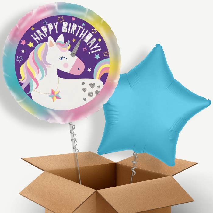 Unicorn Happy Birthday Helium Balloon Two | Party Save Smile
