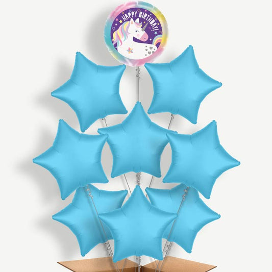 Unicorn Happy Birthday Helium Balloon Bundle | Party Save Smile