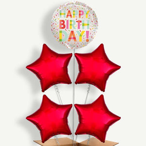 Sprinkles Donut 5 Helium Balloon Cluster