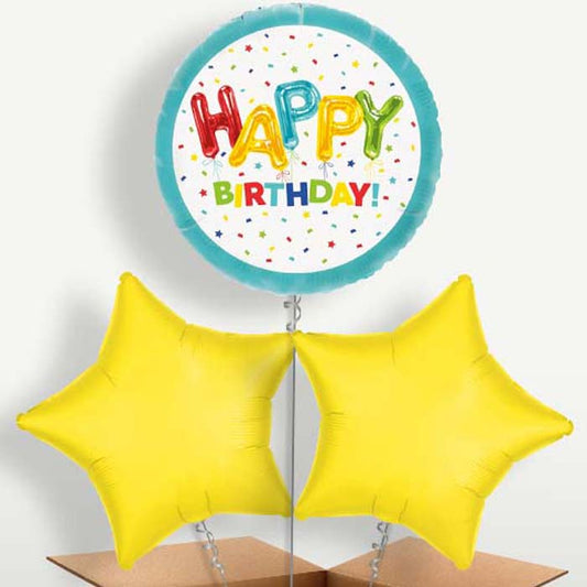Colourful Happy Birthday Bunch of Balloons | Party Save Smile