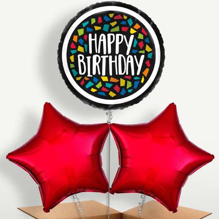 Mosaic Colourful Birthday Balloon Bunches | Party Save Smile