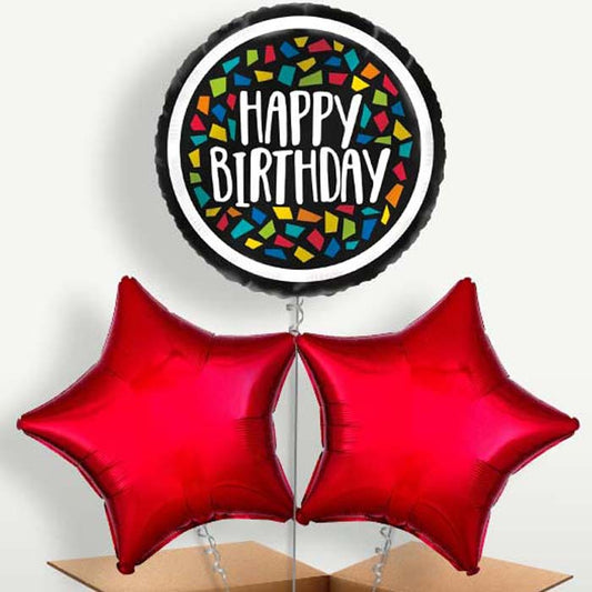 Mosaic Colourful Birthday Balloon Bunches | Party Save Smile