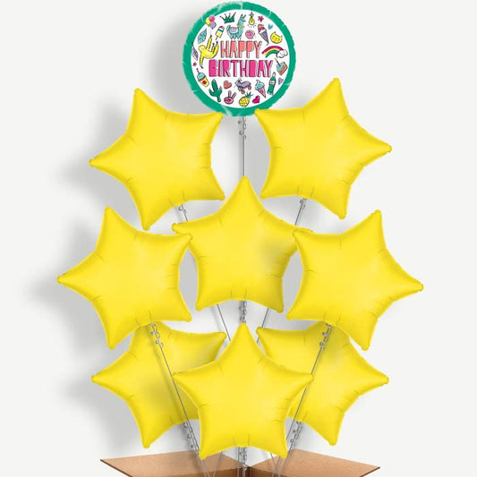 Summer Llama Sloth Helium Balloon Bundle | Party Save Smile