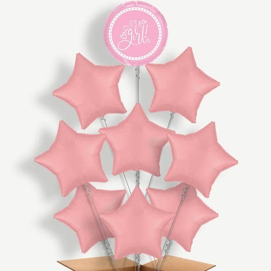 Pink Its a Baby Girl Helium Balloon Bundle | Party Save Smile