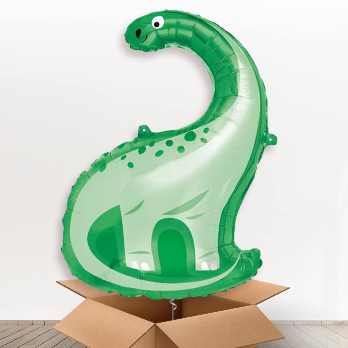 Brontosaurus Giant Dinosaur Helium Balloon in a Box Gift - Giant Balloon | Party Save Smile