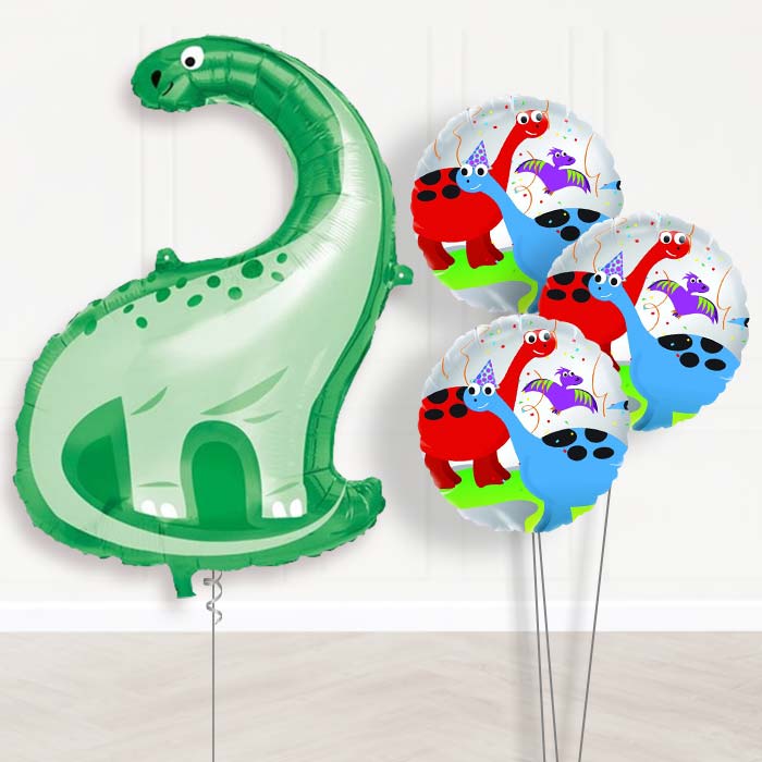 Green Brontosaurus Dinosaur Balloon Display - Themed Bouquet | Party Save Smile