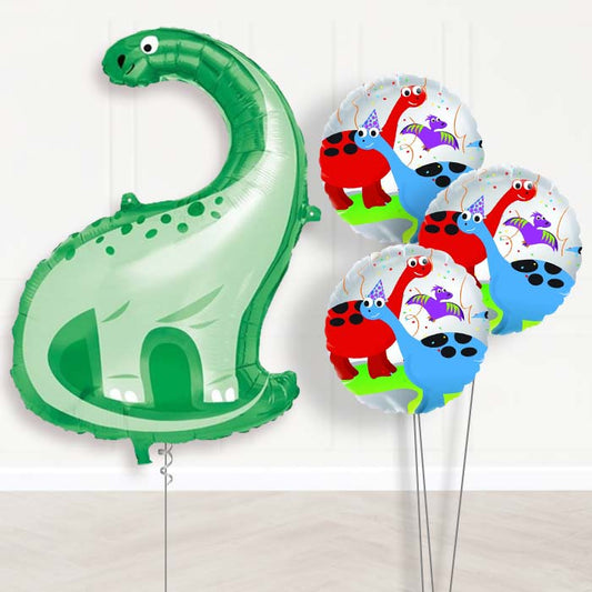 Green Brontosaurus Dinosaur Balloon Display - Themed Bouquet | Party Save Smile