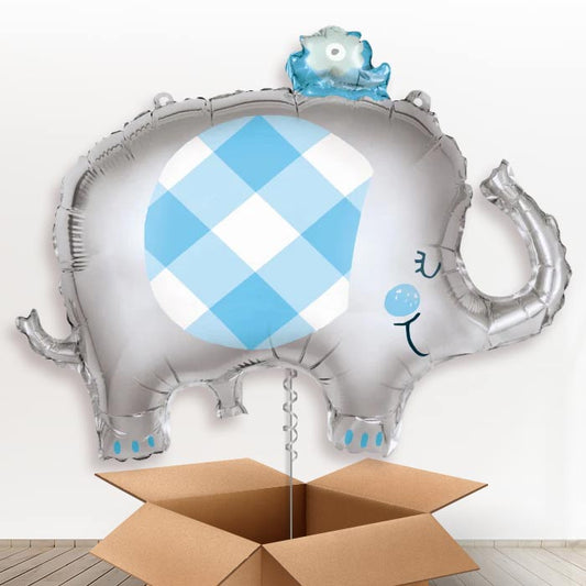 Blue Elephant Helium Balloons in a Box - Giant Balloon | Party Save Smile