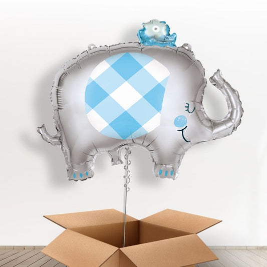 Blue Elephant Helium Balloons in a Box - Giant Balloon | Party Save Smile