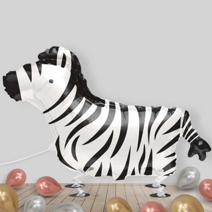 Walking Pet Zebra Helium Balloon in a Box - Walking Balloon and Latex | Party Save Smile