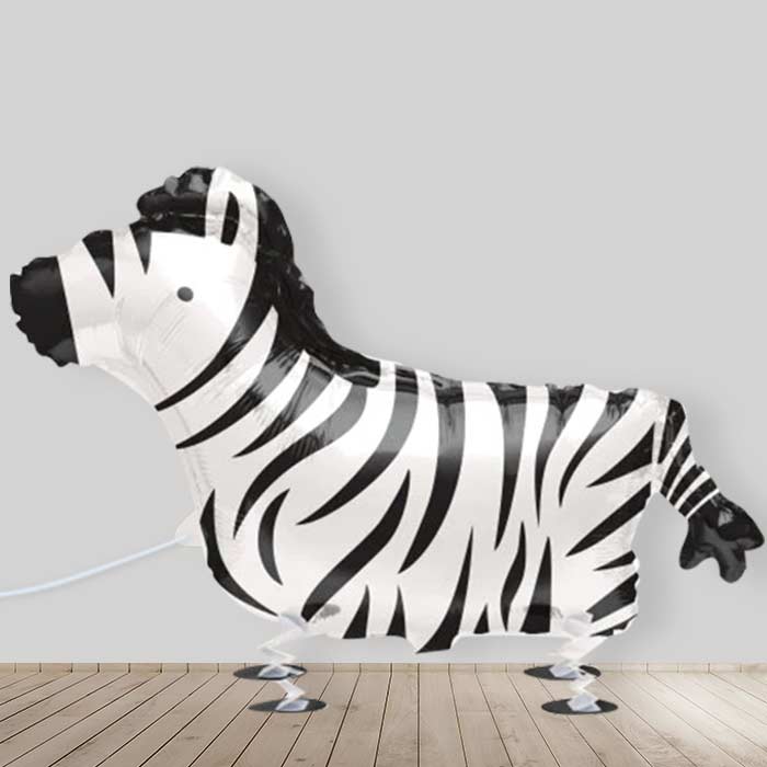 Walking Pet Zebra Helium Balloon in a Box - Walking Balloon | Party Save Smile