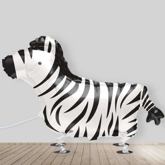 Walking Pet Zebra Helium Balloon in a Box - Walking Balloon | Party Save Smile