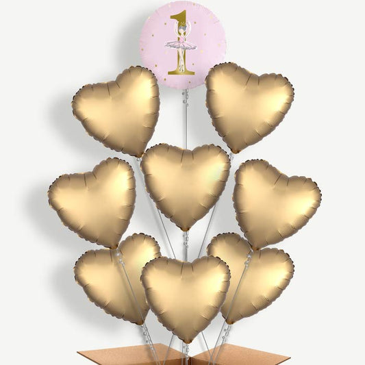 Ballerina 1st Birthday Helium Balloon Bundle | Party Save Smile