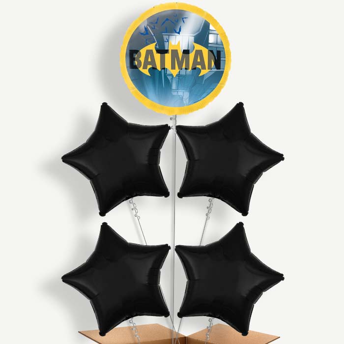 Batman Gotham Balloon Cluster Inflated with Helium | Party Save Smile