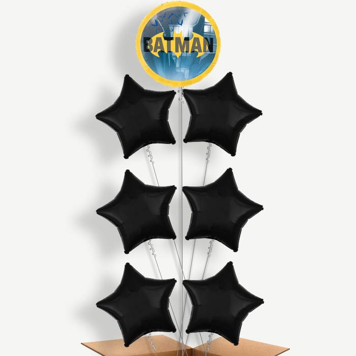 Batman Gotham Balloon Arrangement Inflated with Helium | Party Save Smile