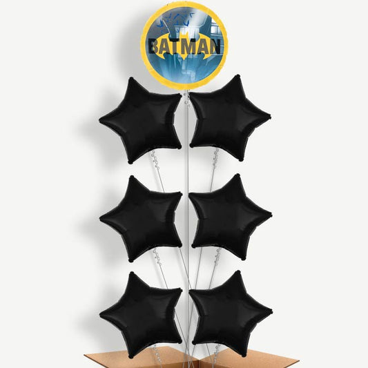 Batman Gotham Balloon Arrangement Inflated with Helium | Party Save Smile