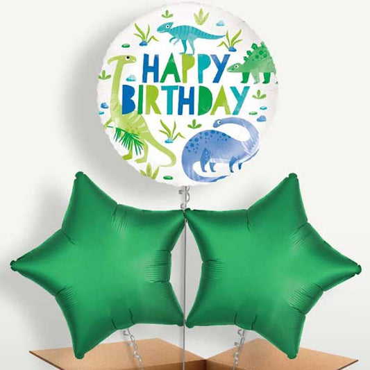 Dinosaur Trio Balloon Bunch inflated with Helium | Party Save Smile