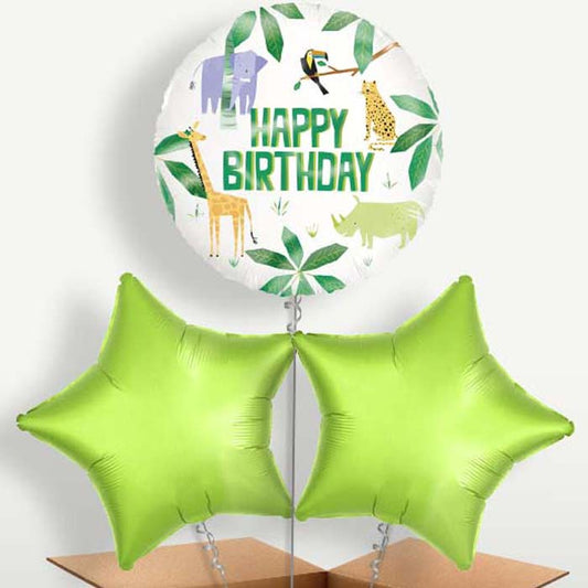 Animal Jungle Happy Birthday Bunch of Balloons | Party Save Smile