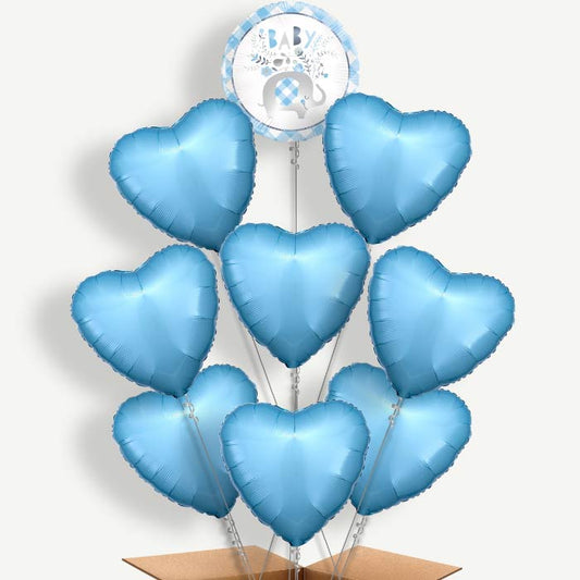 Blue Elephant Baby Shower Helium Balloon Bundle | Party Save Smile