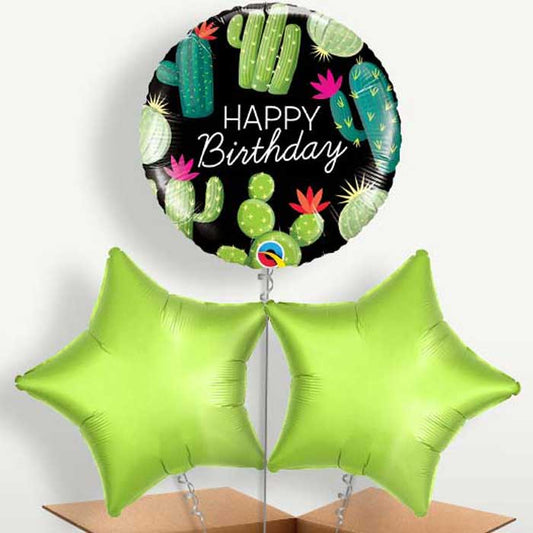 Cactus Happy Birthday (Black) Bunch of Balloons | Party Save Smile