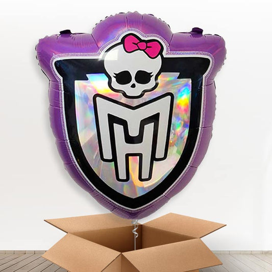 Monster High Badge Giant Helium Balloon in a Box | Giant Balloon | Party Save Smile