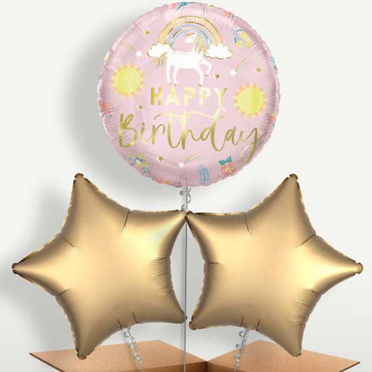 Dainty Unicorn Happy Birthday Bunch of Balloons | Party Save Smile