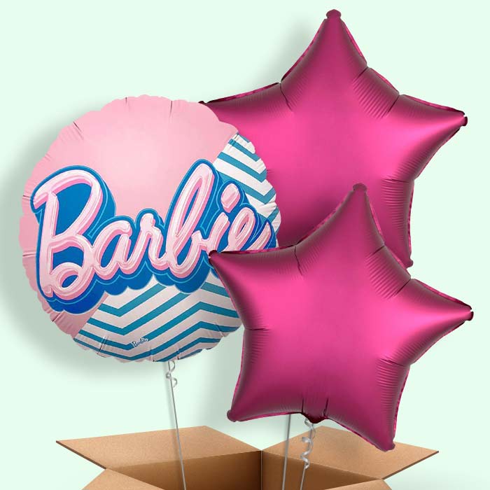 Barbie Helium Balloons Delivered - 3 Balloons | Party Save Smile