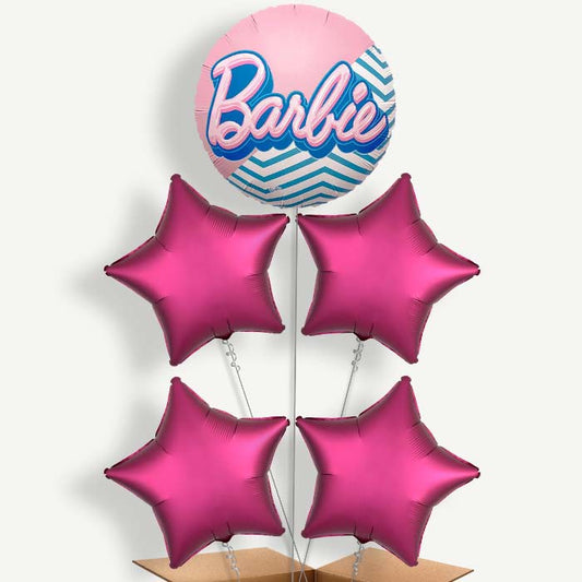 Barbie 5 Helium Cluster Balloons | Party Save Smile