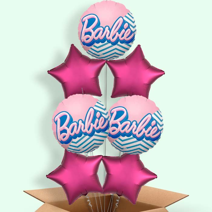Barbie Helium Balloons Delivered - 7 Balloons | Party Save Smile