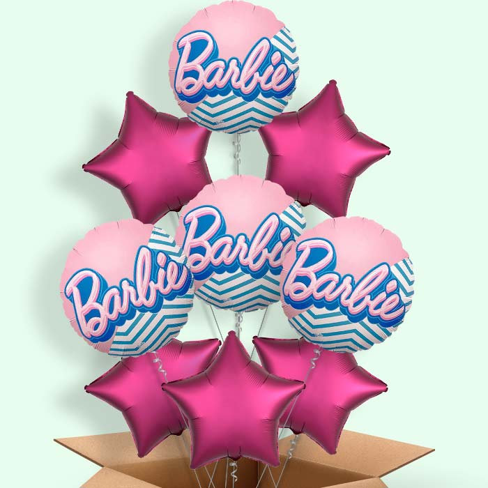 Barbie Helium Balloons Delivered - 9 Balloons | Party Save Smile