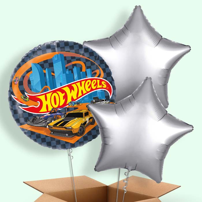 Hot Wheels Helium Balloons Delivered - 3 Balloons | Party Save Smile