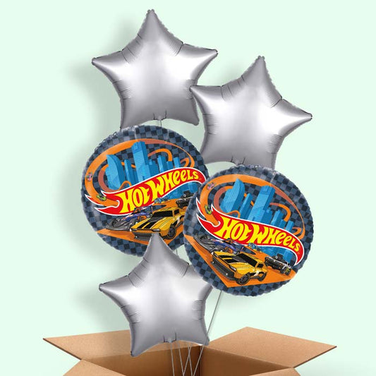 Hot Wheels Helium Balloons Delivered - 5 Balloons | Party Save Smile