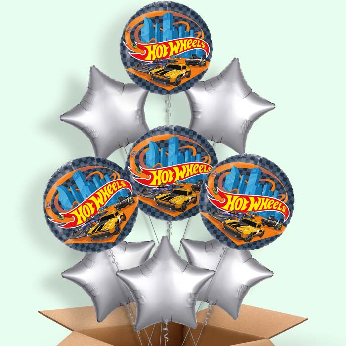 Hot Wheels Helium Balloons Delivered - 9 Balloons | Party Save Smile