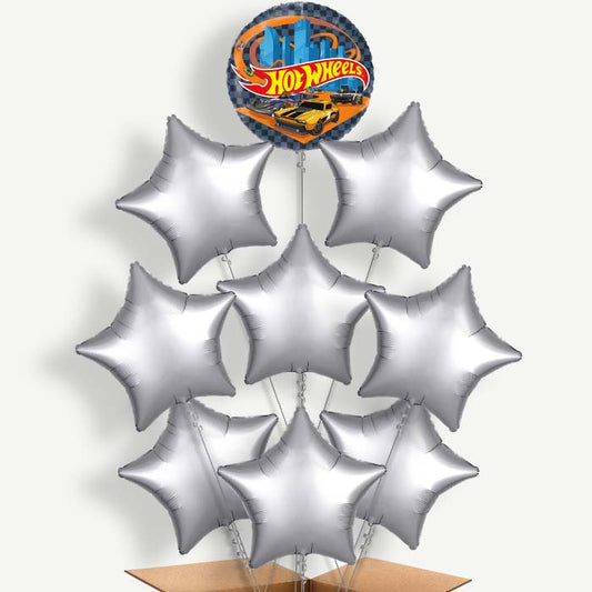 Hot Wheels 9 Helium Balloon Bundle | Party Save Smile