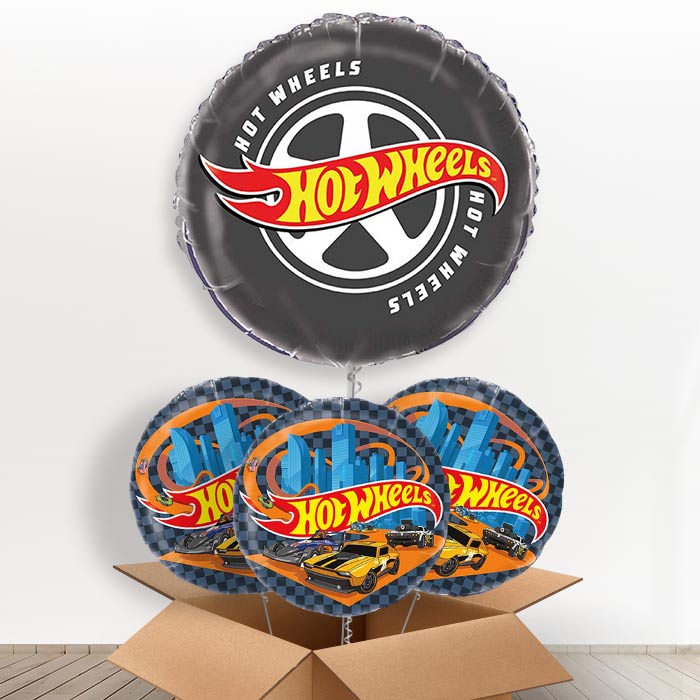 Hot Wheels Giant Helium Balloon in a Box | Giant Balloon + 3 Themed Balloons | Party Save Smile