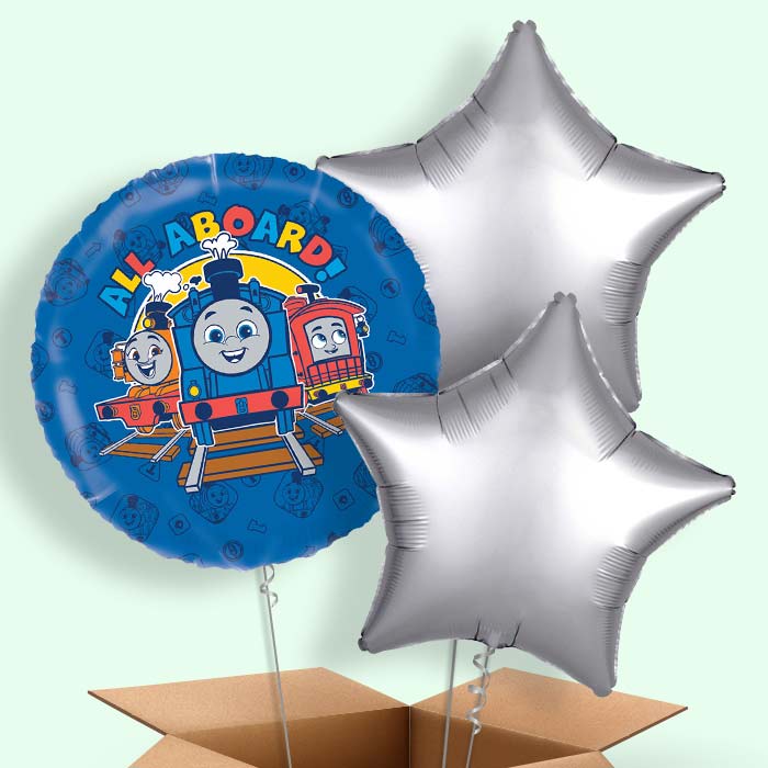 Thomas and Friends All Aboard Helium Balloons Delivered - 3 Balloons | Party Save Smile