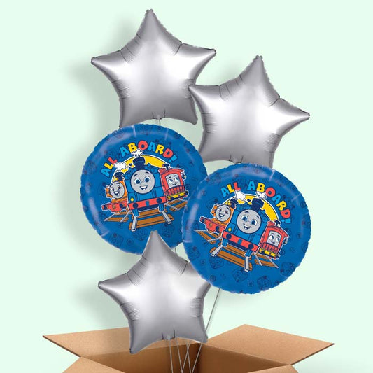 Thomas and Friends All Aboard Helium Balloons Delivered - 5 Balloons | Party Save Smile