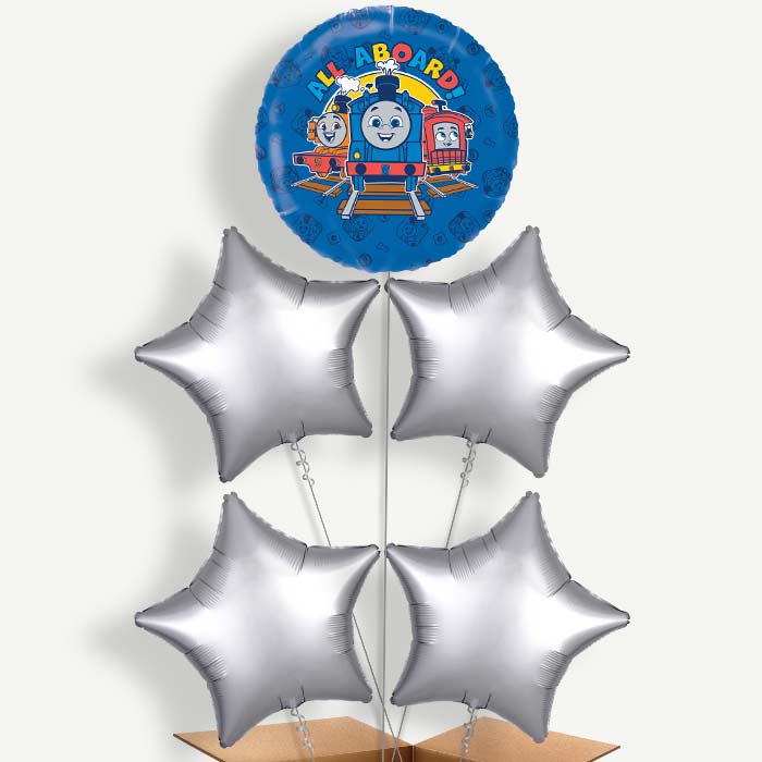 Thomas and Friends All Aboard 5 Helium Cluster Balloons | Party Save Smile