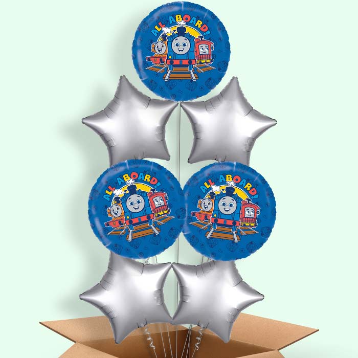Thomas and Friends All Aboard Helium Balloons Delivered - 7 Balloons | Party Save Smile