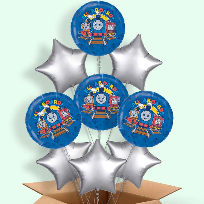 Thomas and Friends All Aboard Helium Balloons Delivered - 9 Balloons | Party Save Smile