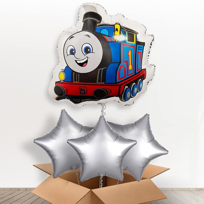 Thomas the Tank Engine Giant Helium Balloon in a Box | Giant Balloon + 3 Plain Balloons | Party Save Smile