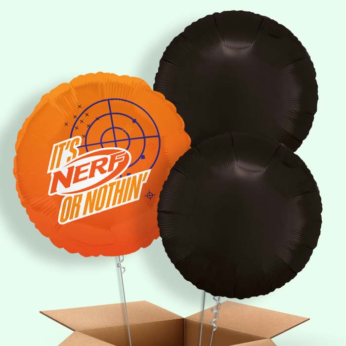 Nerf Helium Balloons Delivered - 3 Balloons | Party Save Smile