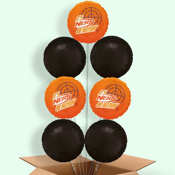 Nerf Helium Balloons Delivered - 7 Balloons | Party Save Smile