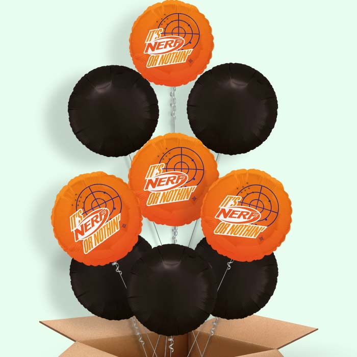 Nerf Helium Balloons Delivered - 9 Balloons | Party Save Smile