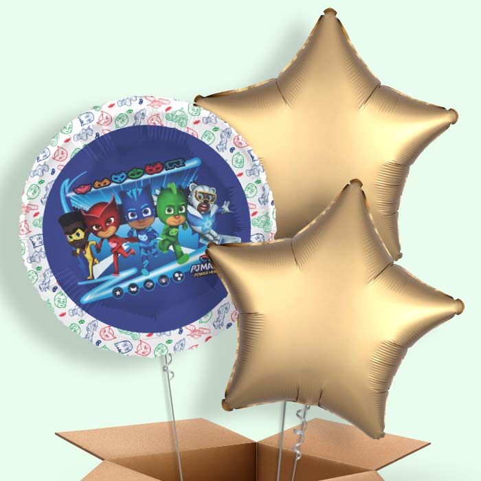 PJ Masks Helium Balloons Delivered - 3 Balloons | Party Save Smile