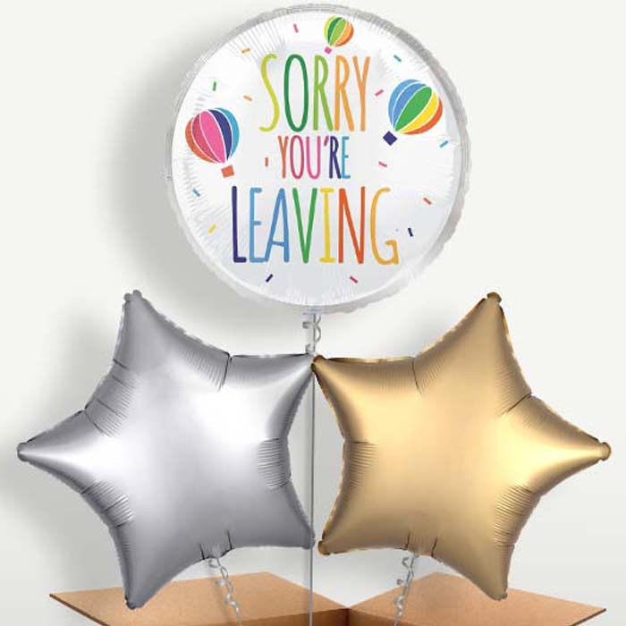 White Sorry You're Leaving Helium Bunch of Balloons | Party Save Smile