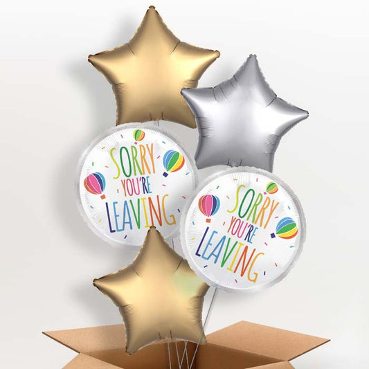 White Sorry You're Leaving Helium Balloon in a Box - 5 Balloon | Party Save Smile